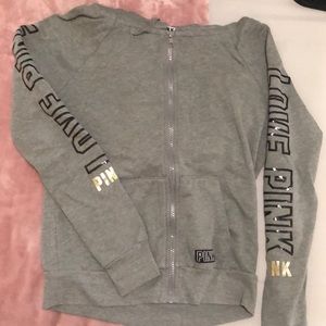 Love pink sequin hoodie